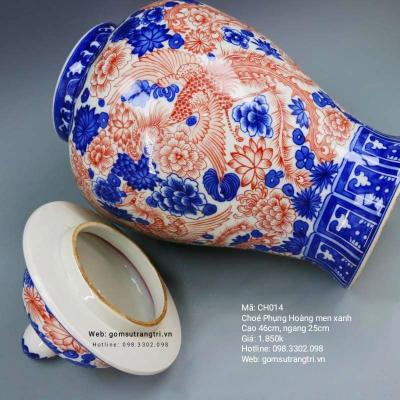 CHÓE PHỤNG HOÀNG MEN XANH